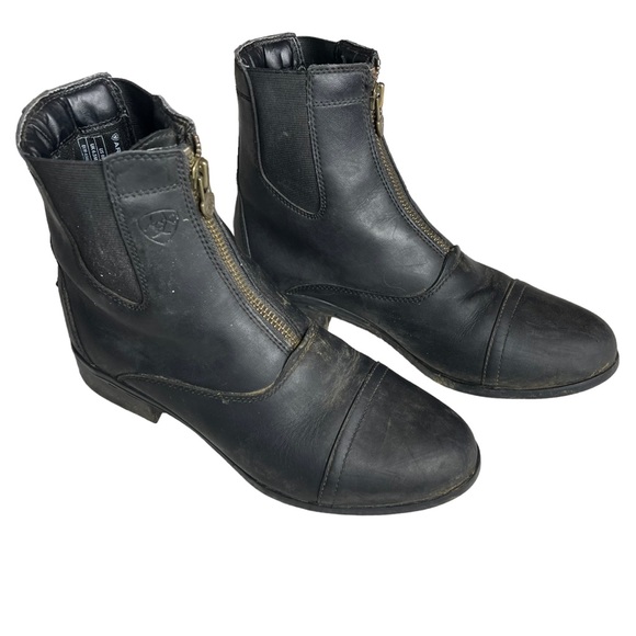 Ariat Shoes - Ariat Scout Zip Paddock Black Leather Booties Boots Women’s 9 B 10012741.